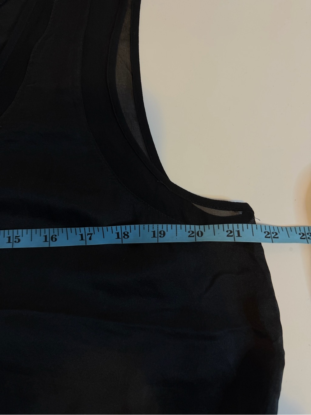 Silk Black V-Neck Sleeveless Women's Top - Picture 3 of 3